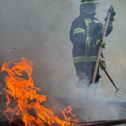 Vegetationsbrand groß